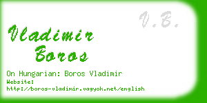vladimir boros business card